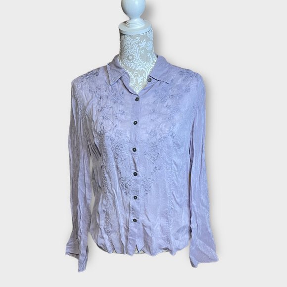 J.Jill lilac women’s long sleeve top size medium. - Picture 1 of 7